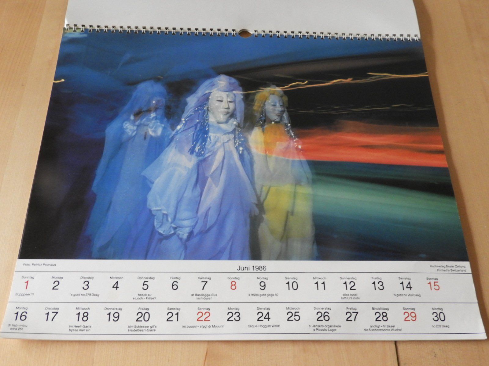 Calendari: FASNACHTSKALENDER 1986, 12 BILDER ,  75 JOHR AM STÄGGE, – Usato da Ettingen venduto da troll-mutter 8