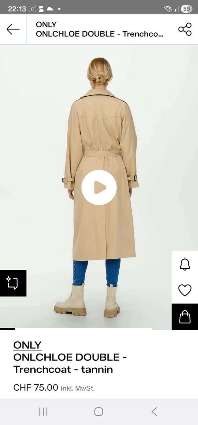 Only Cappotti: Only Trenchcoat – Nuovo (secondo la descrizione) da auw venduto da Kaktus2006 3