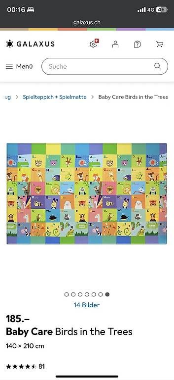 Tappeto da gioco: Baby bare Spielmatte – Usato da Winterthur venduto da Samantha59