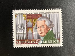 Österreich 1986 Johann Georg Albrechtsberger Komponist postf