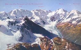 Piz Languard  GR  mit Piz Palü, Bellavist, Bernina   um 1926