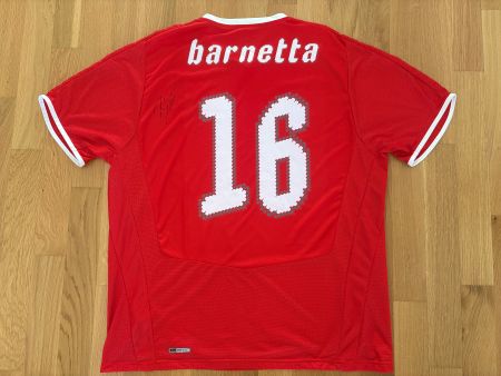 ORIGINAL SCHWEIZ NATI #16 BARNETTA SIGNIERT 2008 TRIKOT XL