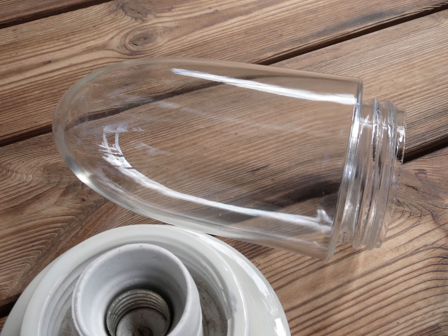 Lampade: antike Stalllampe Deckenlampe mit Einschraubglas – Usato da Lüchingen venduto da Eeizo 6