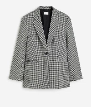 Oversized Twill Blazer mit Hahnentritt- Zeitlos & schick!
