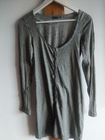 Nile Shirtkleid Gr. XS grau Langarm Übergangszeit