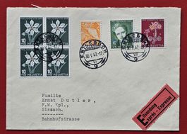 PRO JUVENTUTE EXPRESS 118 VIERERBLOCK ENTLEBUCH SISSACH 1947