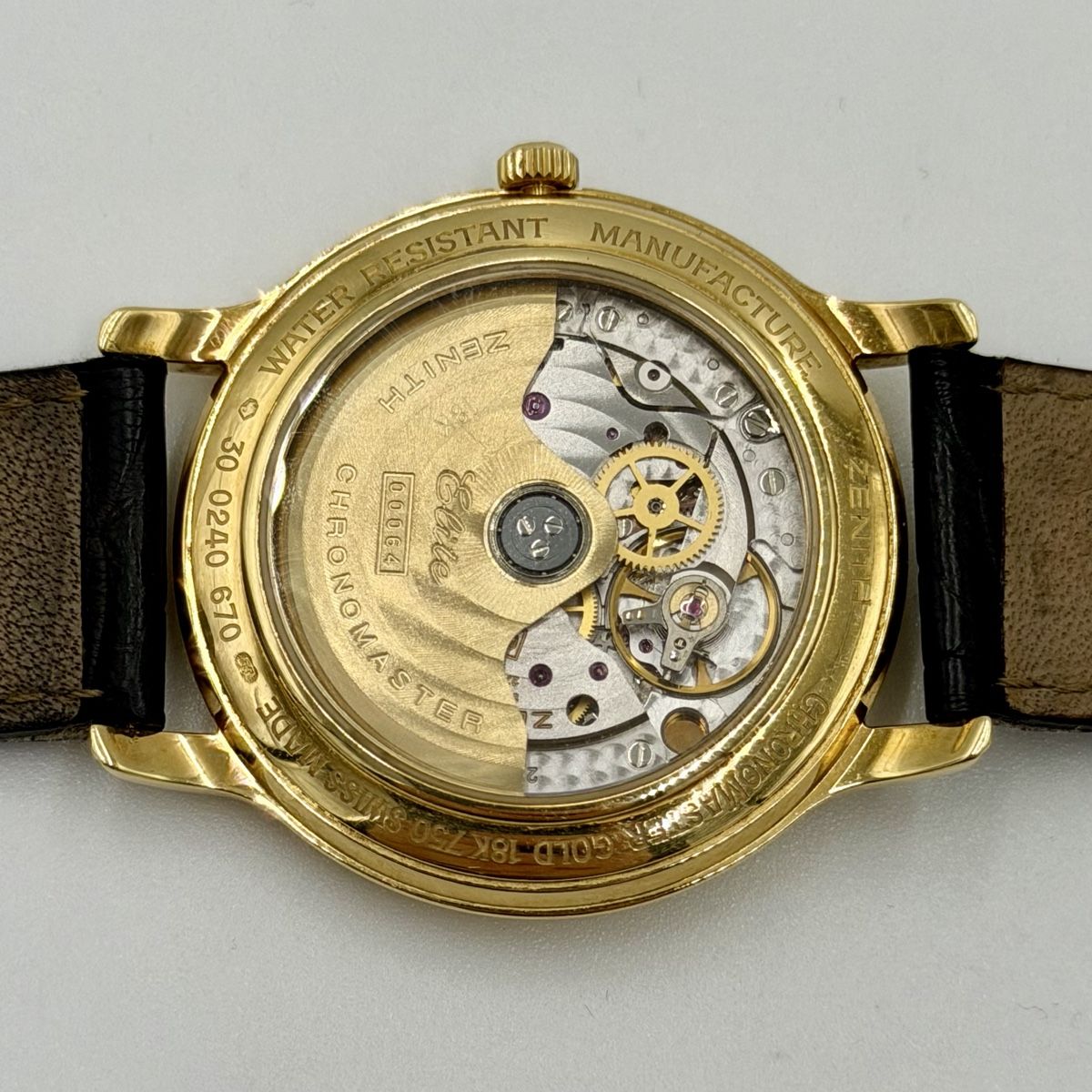 Zenith Orologi: Zenith Elite Chronometer Limited - 1996 / Full Set 18k Gold  – Usato da Wil SG venduto da rappwatches 4