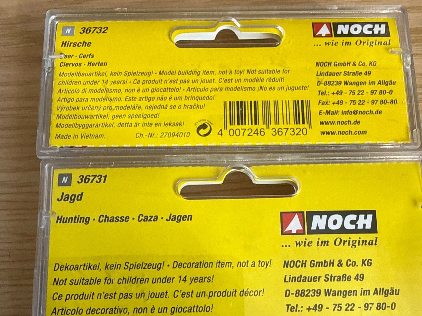 Noch Modellini di ferrovie: NOCH N Hirsche und Jagd – Nuovo e nell'imballaggio originale da Rümlang venduto da Dattel 1