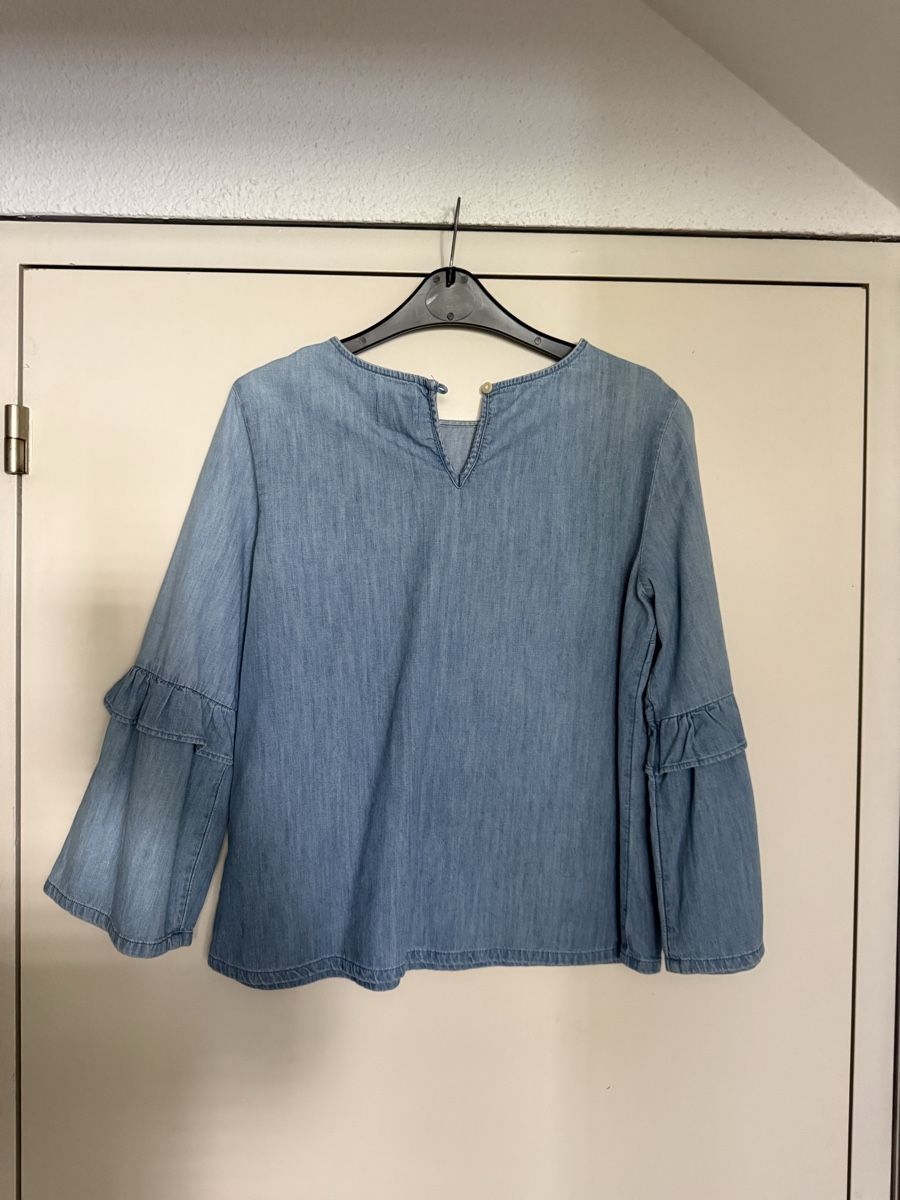 Gap Top: GAP Denim Blouse Ruffled Sleeves Size S – Usato da Buchs SG venduto da ayt_87vv 1
