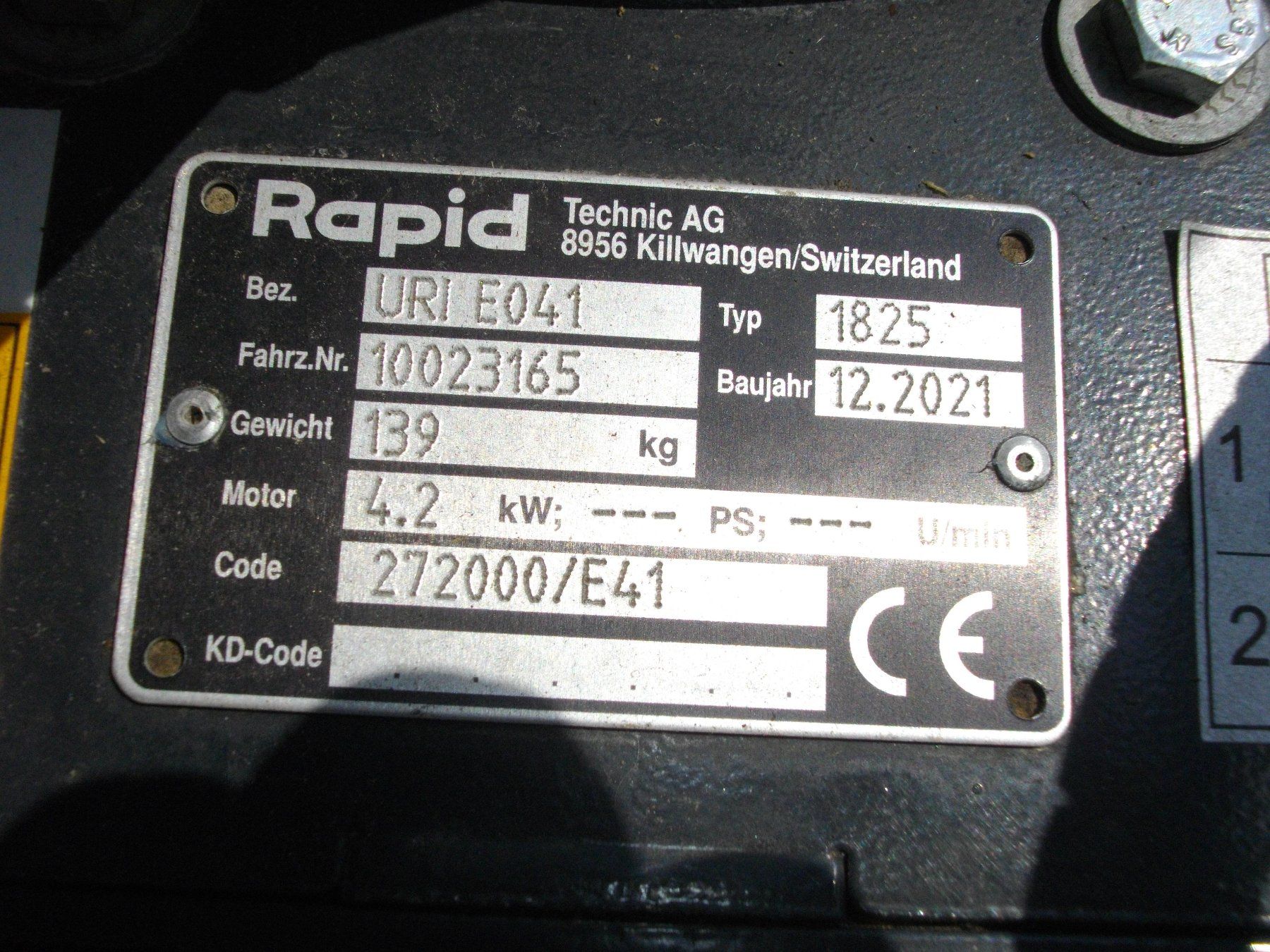 Rapid Tutte le macchine: Rapid URI E041 Typ1825 Vollelektrisch – Usato da Oetwil am See venduto da Luna519 7