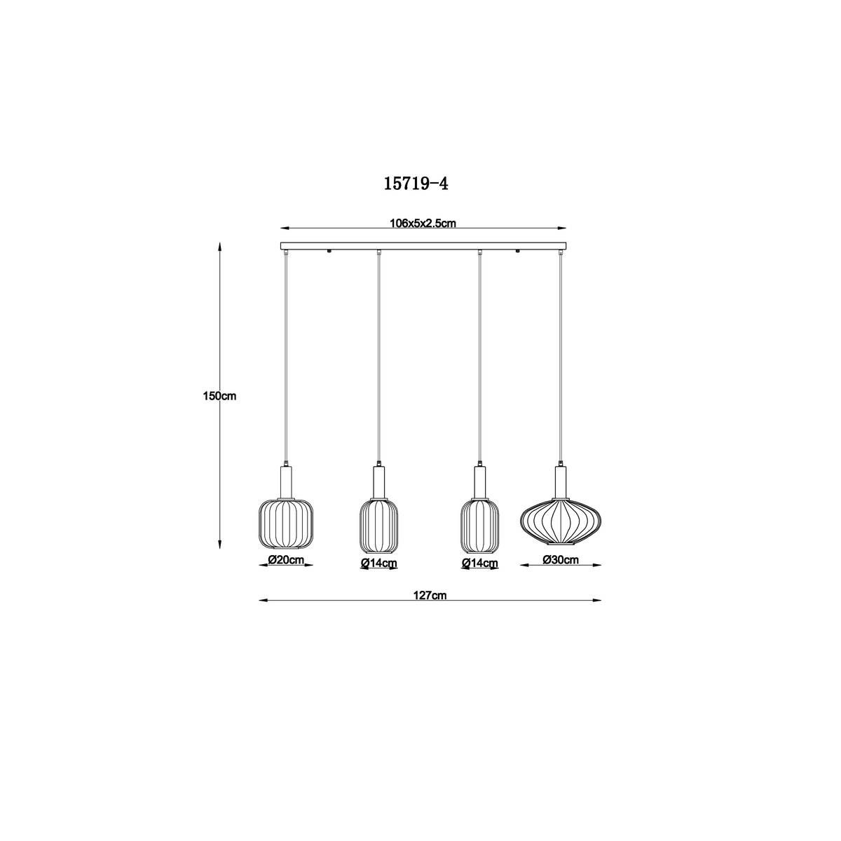 Lampadari & plafoniere: Pendelleuchte, Glas, 127 cm x 30 cm – Nuovo (secondo la descrizione) da Kreuzlingen venduto da Smart-Light 6