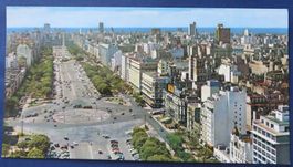 Grosse vintage Postkarte BUENOS AIRES ARGENTINA 19x10cm