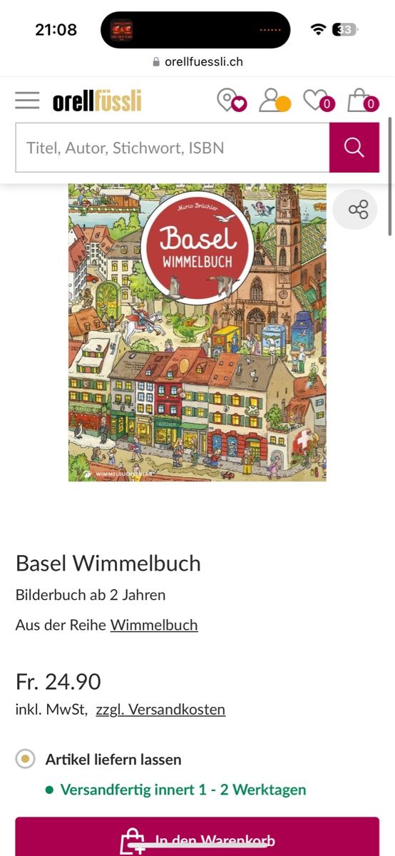 Libri: NEU: Wimmelbuch Basel – Nuovo (secondo la descrizione) da Zürich venduto da Freudefant 3