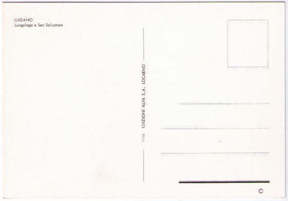 Cartoline postali: Lugano - Blick Richtung San Salvatore – Usato da Binningen venduto da Mountainrider 1
