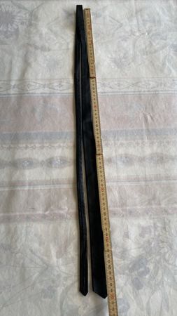 Echtleder Krawatte Schwarz - Vintage Lederkrawatte 70cm