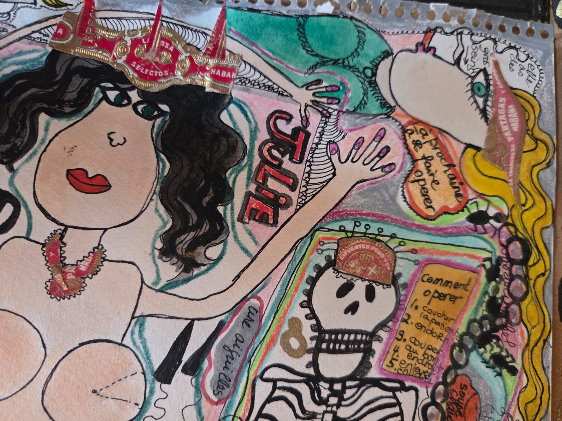 Dipinti: Dessin mixed-media Carol Bailly – Usato da Fribourg venduto da lizzy55 2