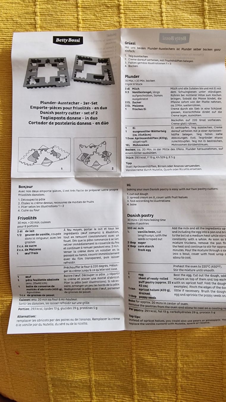 Sciablone: Plunder Ausstecher von Betty Bossi – Nuovo e nell'imballaggio originale da Zürich venduto da Gabced 6