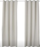 Verdunkelungsvorhänge mit Ösen für Fenster creme 135x175
