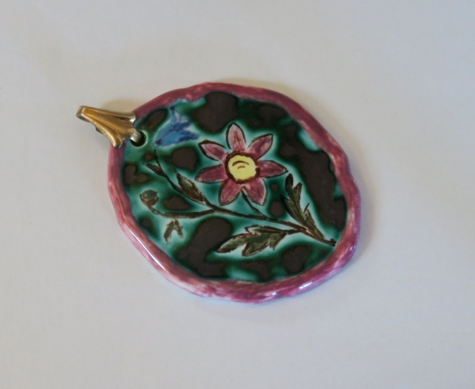 Anhänger: Anhänger Porzellan Blume – Gebraucht aus Brittnau von marlenestone 2