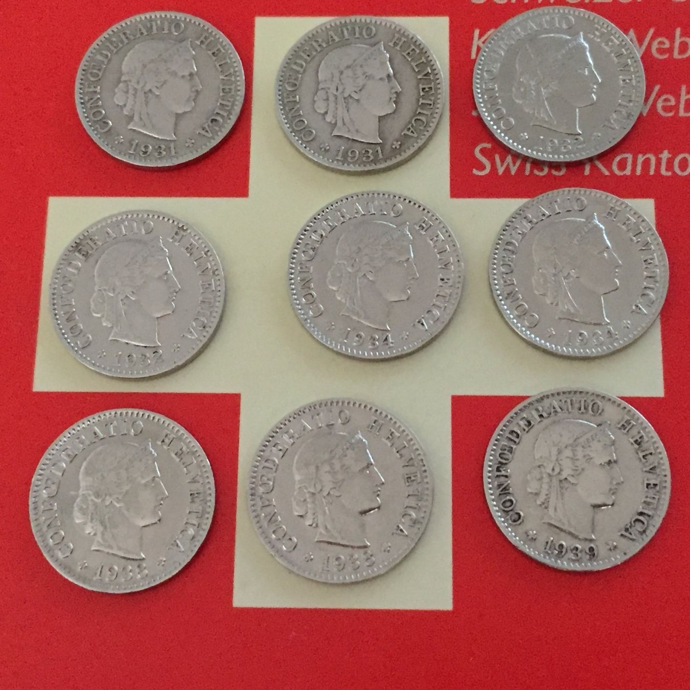 Tutti le monete: 5 Rappen - LOT 1931-39 – Usato da Elsau venduto da herbybay