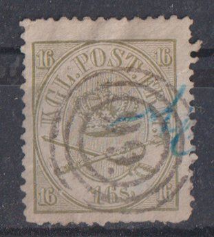 Alle Briefmarken: Dänemark 1864: 16 S. Freimarke - Kat. 110.-- – Gebraucht aus Eschlikon TG von PhilCon