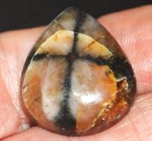 Cabochon L-9079 – Chiastolite ca. 23x20mm