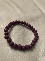 💜Schickes Lila Perlenarmband aus Holz