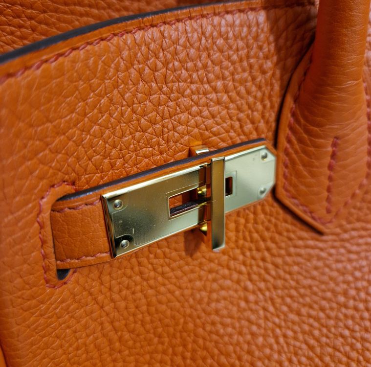 Birkin 30 cm Hermès Togo poppy orange (Neu (gemäss Beschreibung