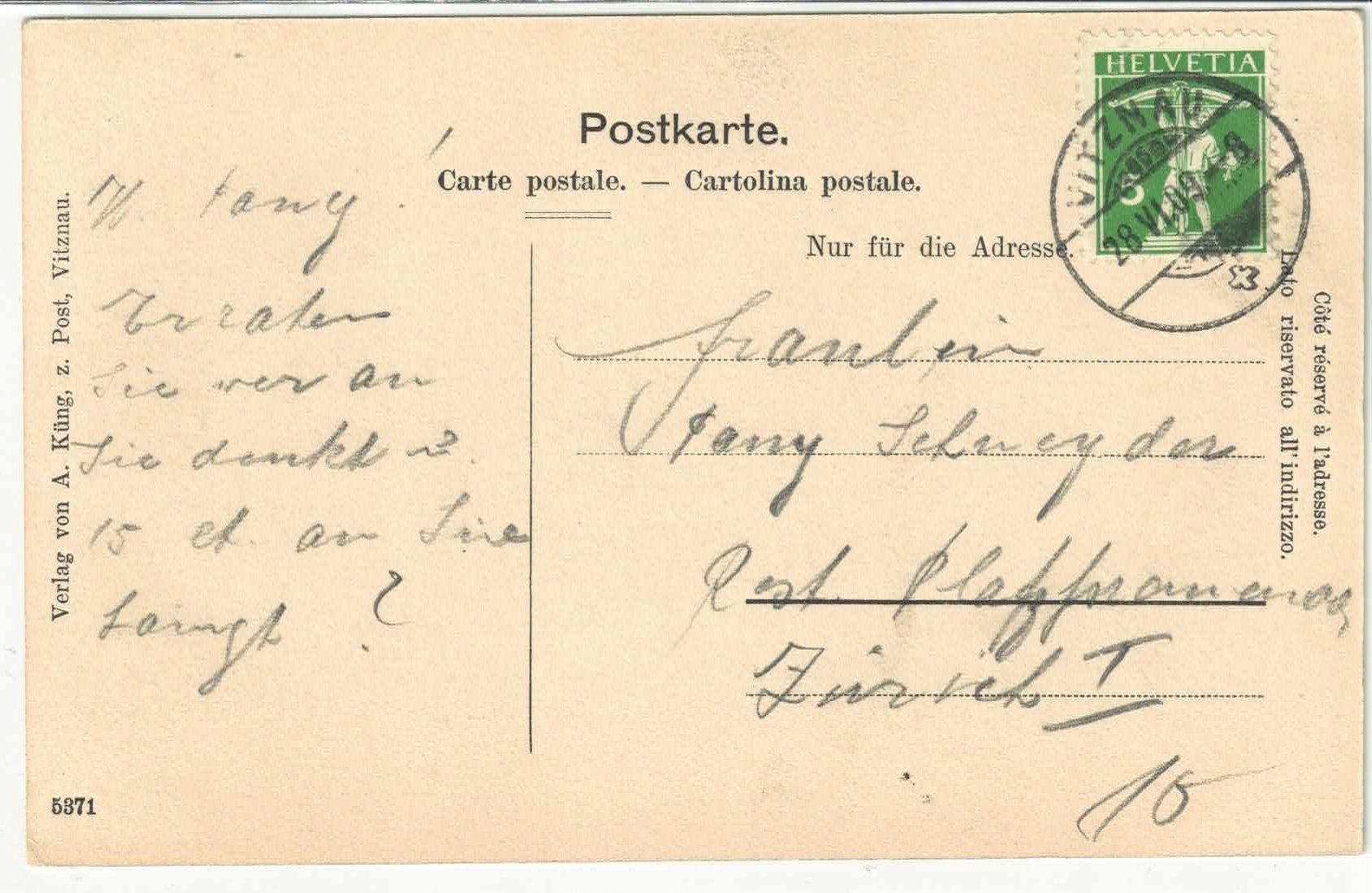 Cartes postales: Vitznau - Kirche und Hotel Park – D'occasion à Ettingen par Kartenplanet 1