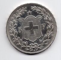 (1233) CH, 5 Franken, 1890, top stgl