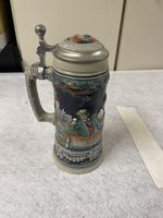 Bierseidel/Bierkrug mit Zinndeckel,vintage,Sammlerstück