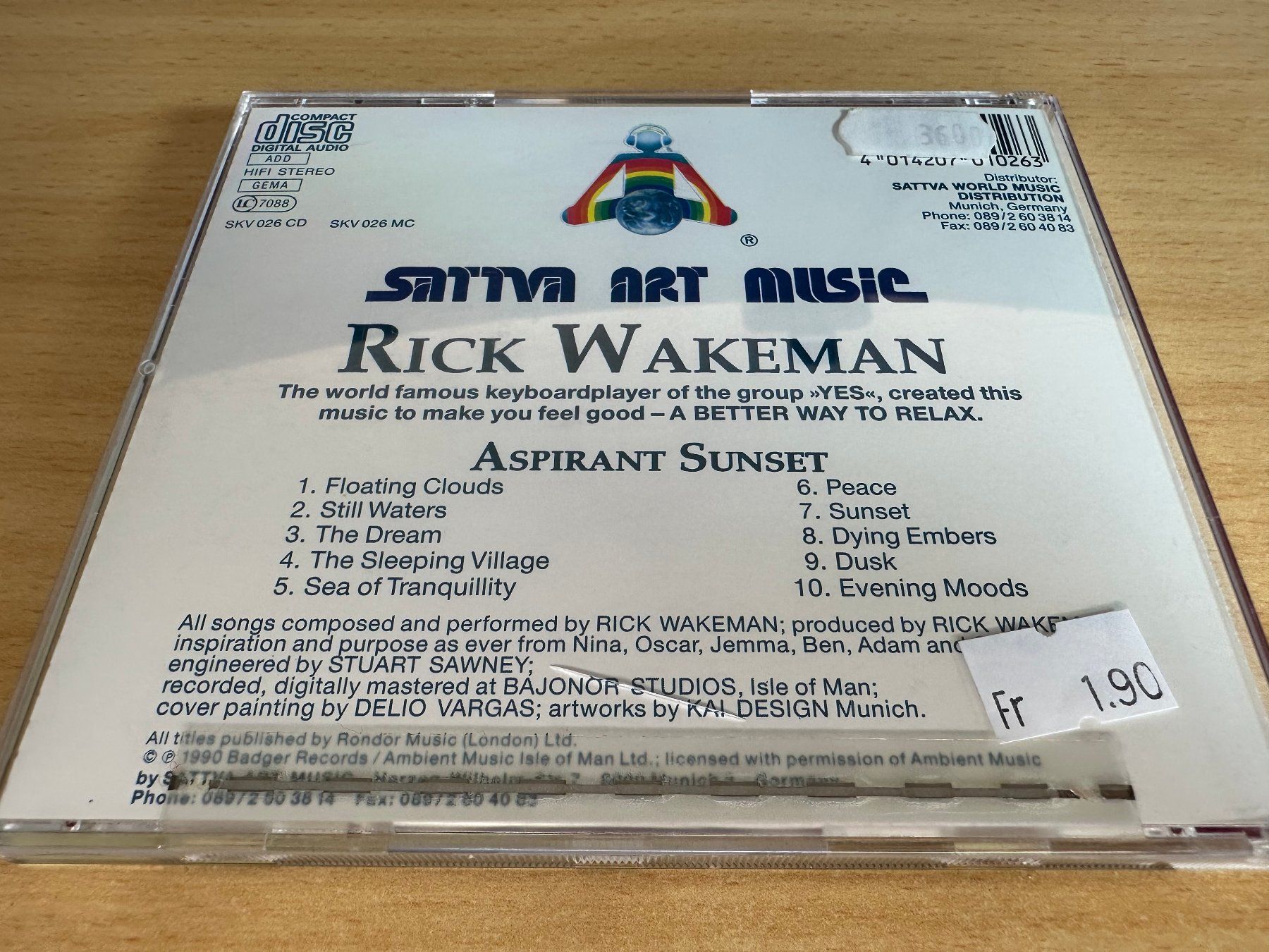 CD: Rick Wakeman – Aspirant Sunset – Usato da Rikon im Tösstal venduto da Alpenmutz 1