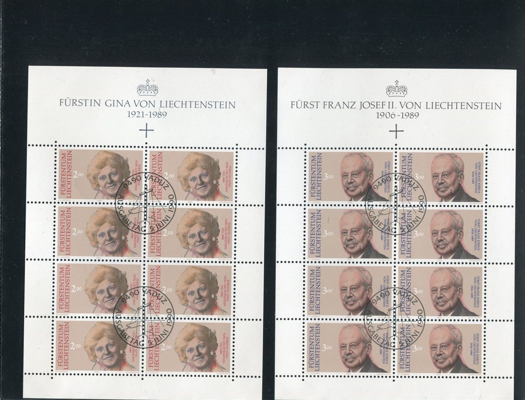 Tutti i francobolli: 1990 Trauermarken Kleinb. mit ET-O – Nuovo (secondo la descrizione) da Winterthur venduto da Kyoung