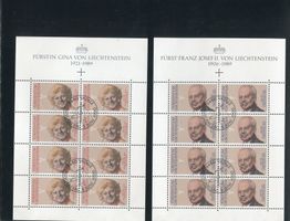 1990 Trauermarken Kleinb. mit ET-O