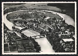 AK Bremgarten /AG, Fliegeraufnahme
