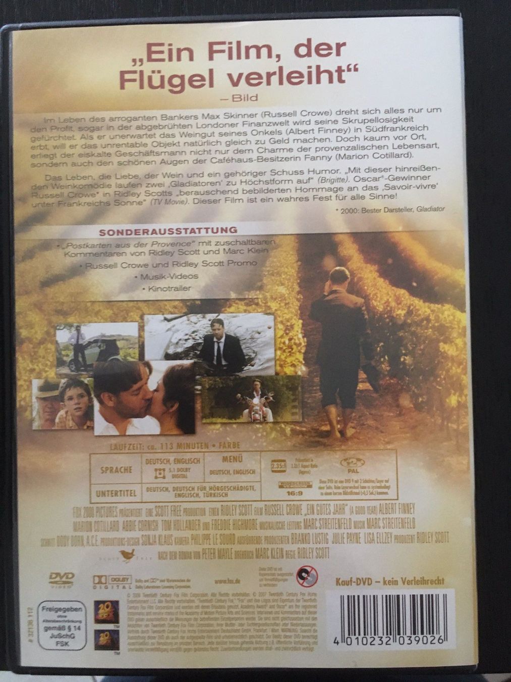 Alle DVDs: Ein gutes Jahr - Dvd - Crowe, Cotillard – Gebraucht aus Arbon von HelFer01 1