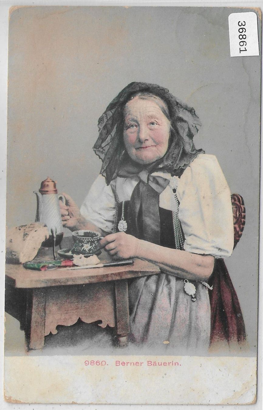 Cartoline postali: Berner Bäuerin - Litho – Usato da Ettingen venduto da Kartenplanet