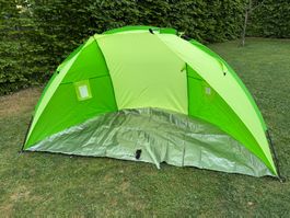 Strandmuschel – 270×120×120 cm, komplett, nie benutzt