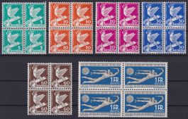 1932, Serie Viererblöcke 185-190 postfrisch **, Kat: 600.-