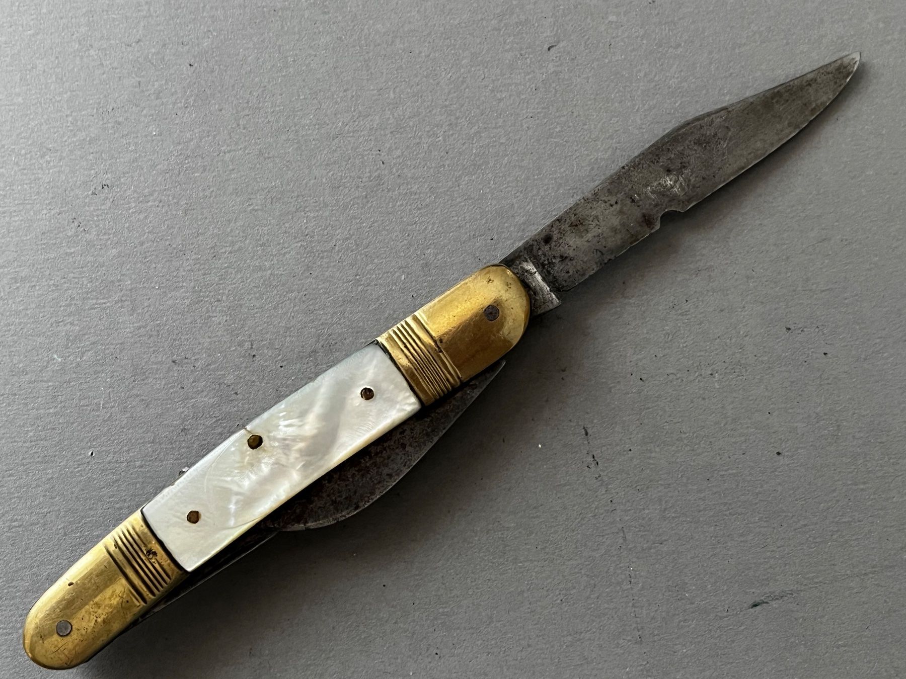 Solingen Coltelli tascabile: Antikes Perlmutt-Sackmesser 93 mm - selten – Usato da Zürich venduto da FV.vintage 3