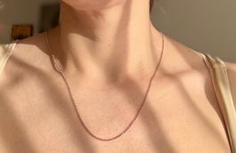 Kette 40cm Halskette 925 Silber roségold fein Ankerkette