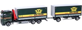 Herpa 320504 Volvo FH 2020 Planen-Hängerzug mit Kran E Egger