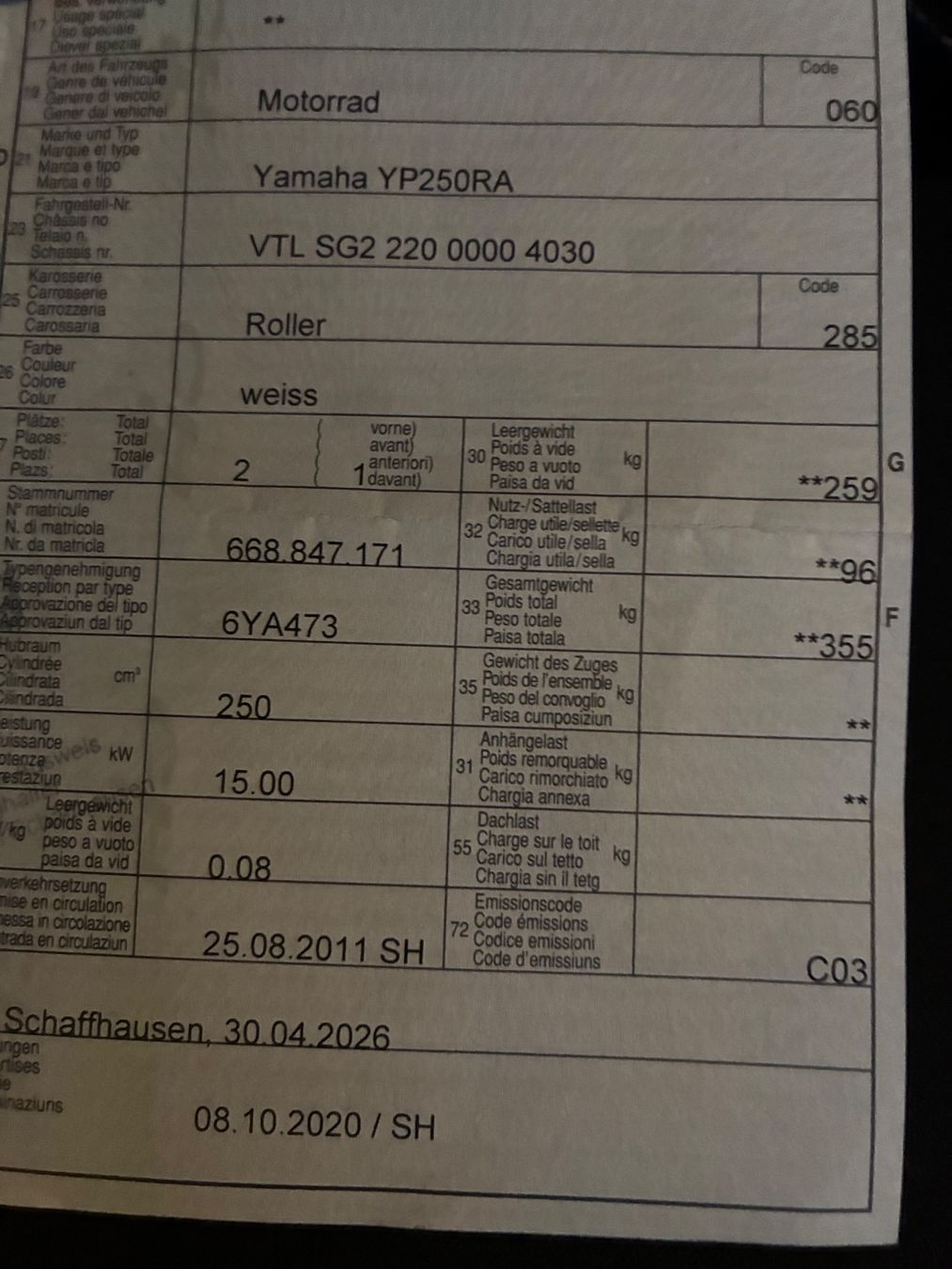 Yamaha Scooter: Yamaha 250 X max – Usato da St. Gallen venduto da MarkoBoss 5