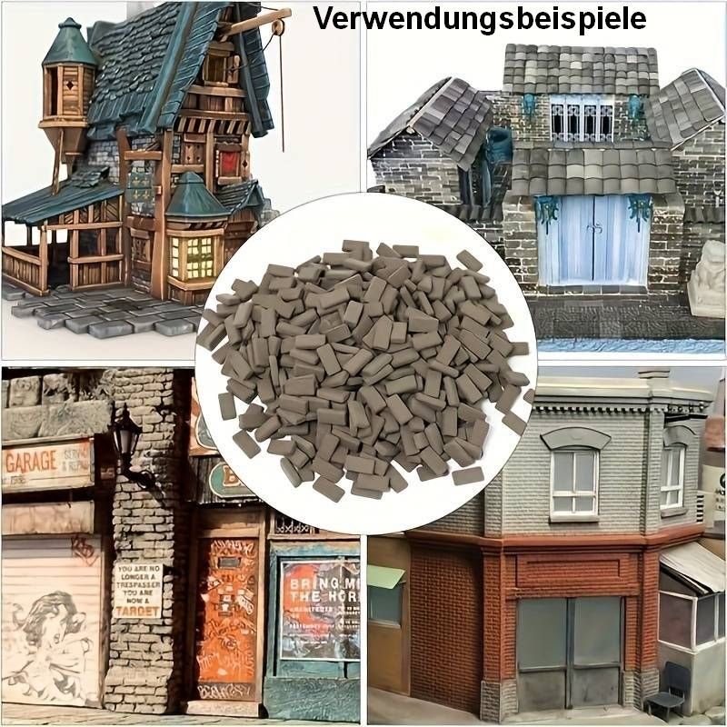 Modellini di ferrovie: Ziegelsteine grau, H0, 100 Stück – Nuovo e nell'imballaggio originale da Luzern venduto da Salefactory 2