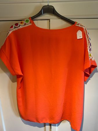 BLUSENKLEID NEON ORANGE-DAMEN