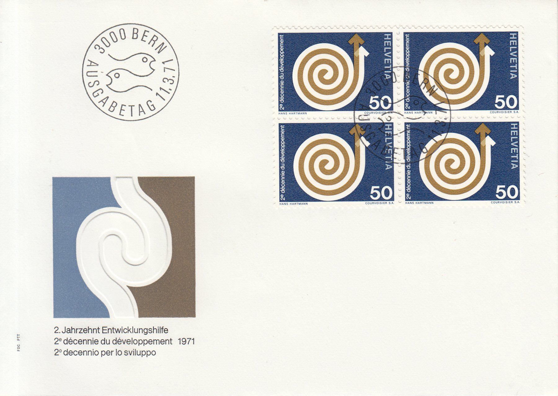 Tutti i francobolli: SBK 490 - 495 im 4er-Block FDC – Usato da Bürglen TG venduto da StampGraf 4