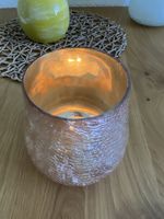 Kerzenlicht, Teelichtglas pastellrosa