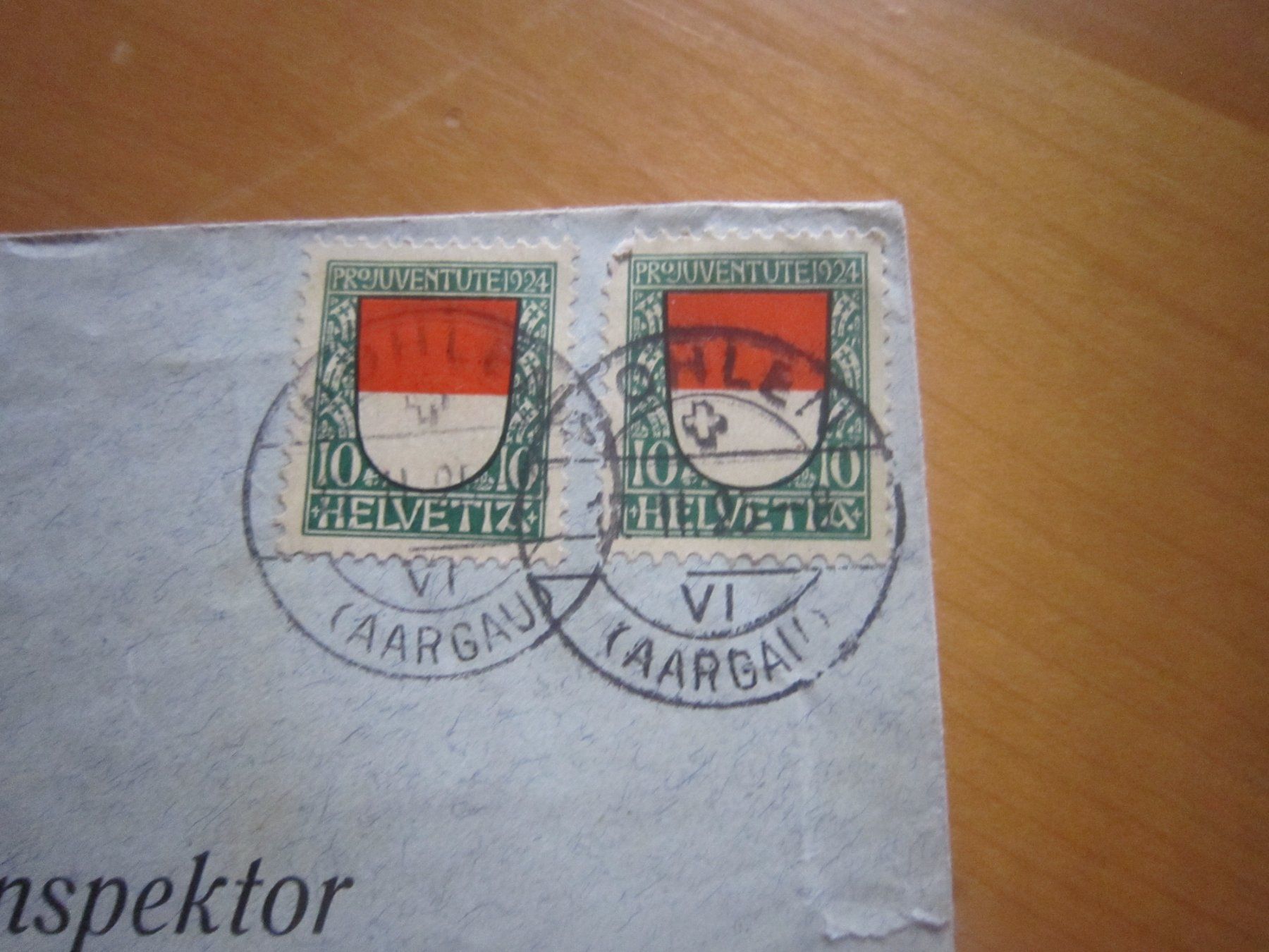 Tutti i francobolli: PJ 1924 Marken Solothurn auf Brief – Usato da Gordola venduto da Polentaefung 1