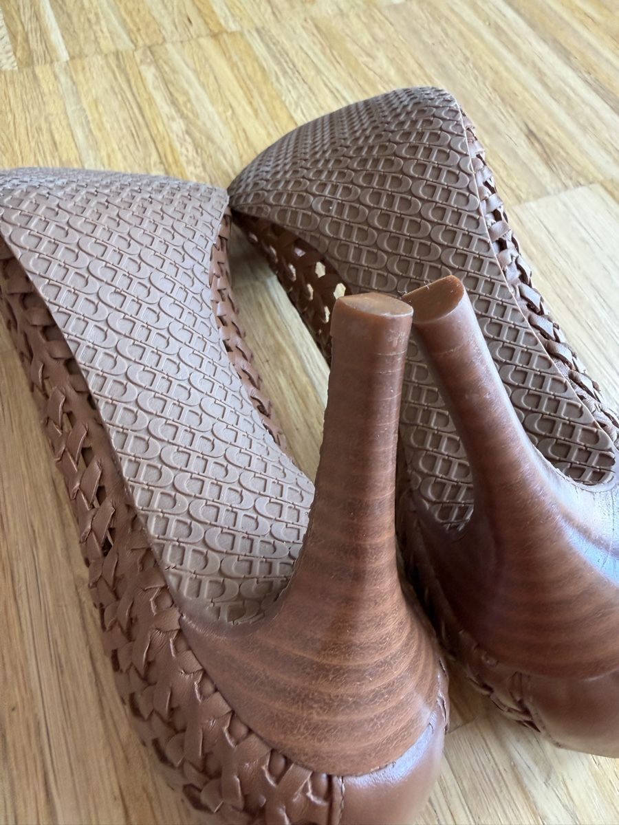 Dune London Scarpe da donna: Dune Woven Leather Peep Toe Heels - Size 37 – Usato da Brugg AG venduto da Winter789 4