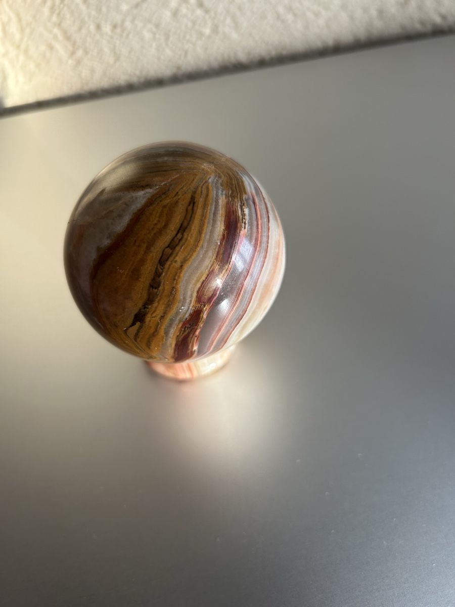 Mineralien & Heilsteine: Kugel aus Onyx Durchmesser 6,5 cm – Gebraucht aus Lengnau AG von Mefari